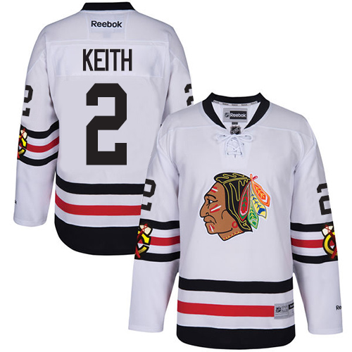 Pánské NHL Chicago Blackhawks dresy 2 Duncan Keith Authentic Bílý Reebok 2017 Winter Classic