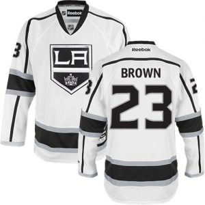 Pánské NHL Los Angeles Kings dresy 23 Dustin Brown Authentic Bílý Reebok Venkovní hokejové dresy