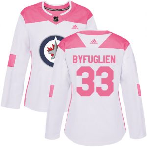 Dámské NHL Winnipeg Jets dresy 33 Dustin Byfuglien Authentic Bílý Růžový Adidas Fashion