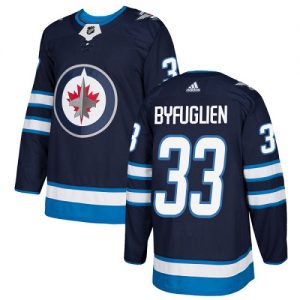 Dětské NHL Winnipeg Jets dresy 33 Dustin Byfuglien Authentic Námořnická modrá Adidas Domácí