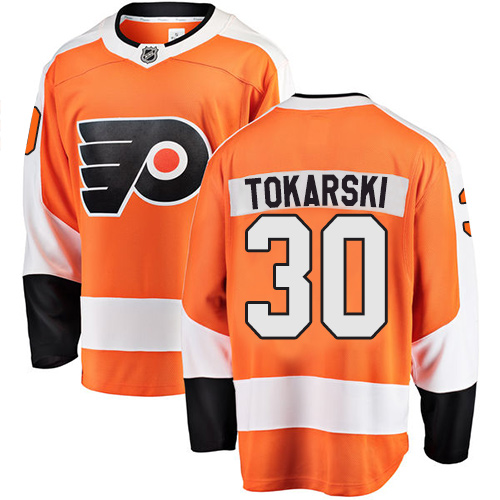 Pánské NHL Philadelphia Flyers dresy 30 Dustin Tokarski Breakaway Oranžový Fanatics Branded Domácí