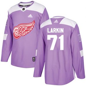 Pánské NHL Detroit Red Wings dresy 71 Dylan Larkin Authentic Nachový Adidas Fights Cancer Practice