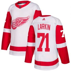 Pánské NHL Detroit Red Wings dresy 71 Dylan Larkin Authentic Bílý Adidas Venkovní
