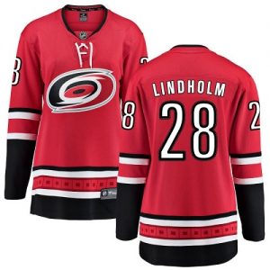 Dámské NHL Carolina Hurricanes dresy 28 Elias Lindholm Breakaway Červené Fanatics Branded Domácí