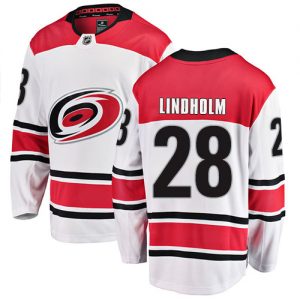 Dětské NHL Carolina Hurricanes dresy 28 Elias Lindholm Breakaway Bílý Fanatics Branded Venkovní