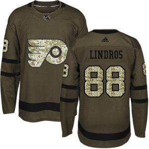 Dětské NHL Philadelphia Flyers dresy 88 Eric Lindros Authentic Zelená Adidas Salute to Service