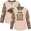 Dámské NHL Minnesota Wild dresy 12 Eric Staal Authentic Camo Adidas Veterans Day Practice