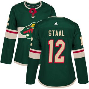 Dámské NHL Minnesota Wild dresy 12 Eric Staal Authentic Zelená Adidas Domácí
