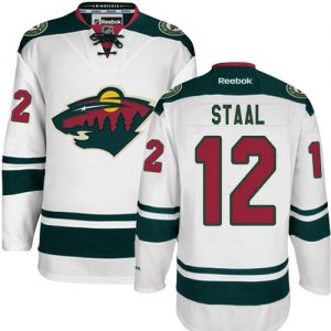 Dámské NHL Minnesota Wild dresy 12 Eric Staal Authentic Bílý Reebok Venkovní hokejové dresy