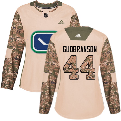 Dámské NHL Vancouver Canucks dresy 44 Erik Gudbranson Authentic Camo Adidas Veterans Day Practice