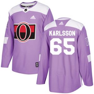 Pánské NHL Ottawa Senators dresy 65 Erik Karlsson Authentic Nachový Adidas Fights Cancer Practice