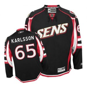 Dámské NHL Ottawa Senators dresy 65 Erik Karlsson Authentic Černá Reebok Alternativní hokejové dresy
