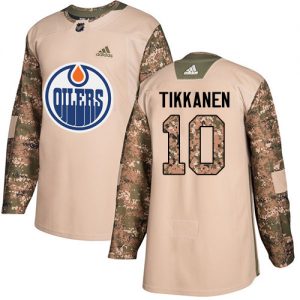 Pánské NHL Edmonton Oilers dresy 10 Esa Tikkanen Authentic Camo Adidas Veterans Day Practice