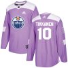 Pánské NHL Edmonton Oilers dresy 10 Esa Tikkanen Authentic Nachový Adidas Fights Cancer Practice