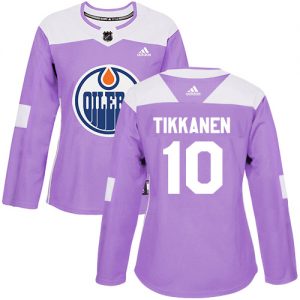 Dámské NHL Edmonton Oilers dresy 10 Esa Tikkanen Authentic Nachový Adidas Fights Cancer Practice