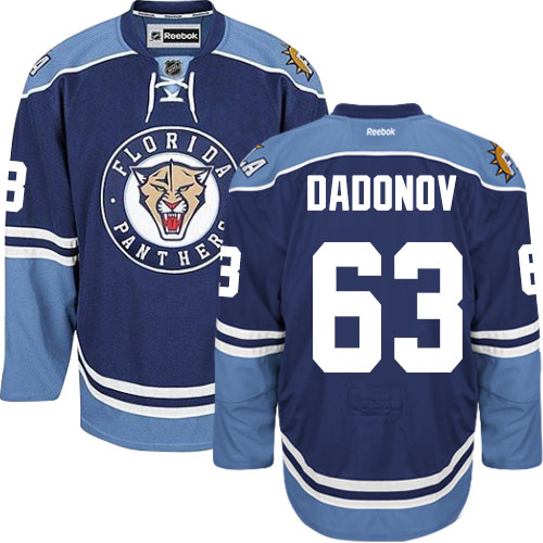 Pánské NHL Florida Panthers dresy 63 Evgenii Dadonov Authentic Námořnická modrá Reebok Alternativní hokejové dresy