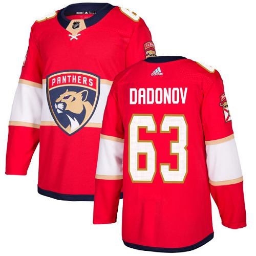 Pánské NHL Florida Panthers dresy 63 Evgenii Dadonov Authentic Červené Adidas Domácí