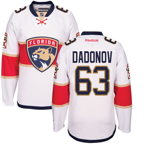 Pánské NHL Florida Panthers dresy 63 Evgenii Dadonov Authentic Bílý Reebok Venkovní hokejové dresy