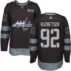 Pánské NHL Washington Capitals dresy 92 Evgeny Kuznetsov Authentic Černá Adidas 1917 2017 100th Anniversary