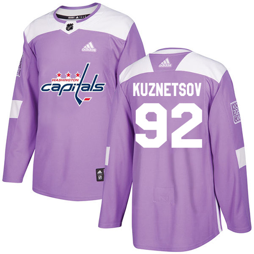 Pánské NHL Washington Capitals dresy 92 Evgeny Kuznetsov Authentic Nachový Adidas Fights Cancer Practice