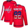 Pánské NHL Washington Capitals dresy 92 Evgeny Kuznetsov Authentic Červené Adidas USA Flag Fashion