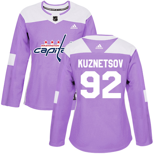 Dámské NHL Washington Capitals dresy 92 Evgeny Kuznetsov Authentic Nachový Adidas Fights Cancer Practice