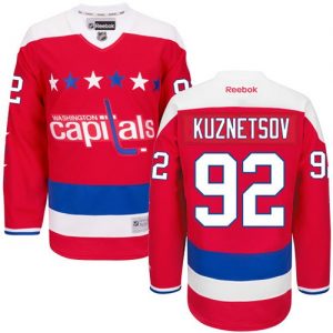 Dětské NHL Washington Capitals dresy 92 Evgeny Kuznetsov Authentic Červené Reebok Alternativní hokejové dresy