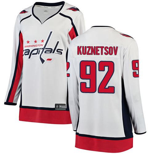 Dámské NHL Washington Capitals dresy 92 Evgeny Kuznetsov Breakaway Bílý Fanatics Branded Venkovní