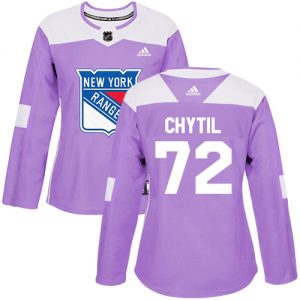 Dámské NHL New York Rangers dresy 72 Filip Chytil Authentic Nachový Adidas Fights Cancer Practice