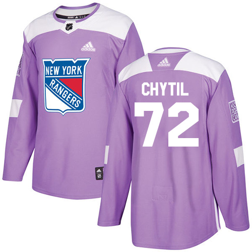 Dětské NHL New York Rangers dresy 72 Filip Chytil Authentic Nachový Adidas Fights Cancer Practice