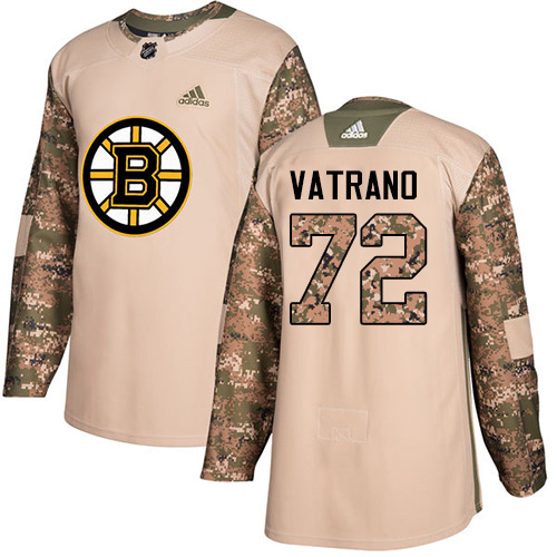 Pánské NHL Boston Bruins dresy Frank Vatrano 72 Authentic Camo Adidas Veterans Day Practice