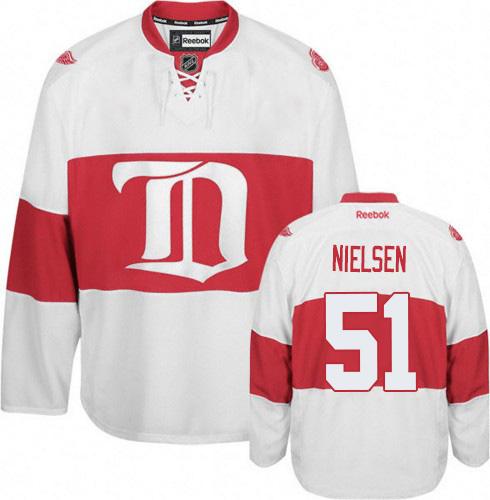 Dámské NHL Detroit Red Wings dresy 51 Frans Nielsen Authentic Bílý Reebok Alternativní Winter Classic