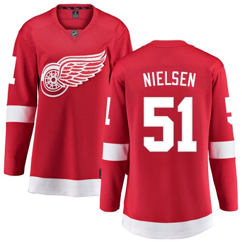 Dámské NHL Detroit Red Wings dresy 51 Frans Nielsen Breakaway Červené Fanatics Branded Domácí