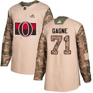 Dětské NHL Ottawa Senators dresy 71 Gabriel Gagne Authentic Camo Adidas Veterans Day Practice