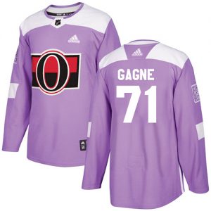 Dětské NHL Ottawa Senators dresy 71 Gabriel Gagne Authentic Nachový Adidas Fights Cancer Practice