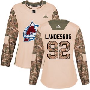 Dámské NHL Colorado Avalanche dresy 92 Gabriel Landeskog Authentic Camo Adidas Veterans Day Practice