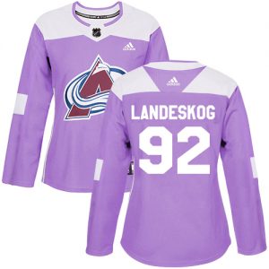 Dámské NHL Colorado Avalanche dresy 92 Gabriel Landeskog Authentic Nachový Adidas Fights Cancer Practice