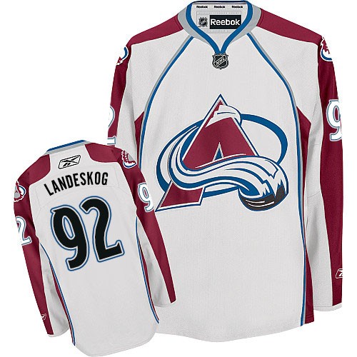 Dámské NHL Colorado Avalanche dresy 92 Gabriel Landeskog Authentic Bílý Reebok Venkovní hokejové dresy