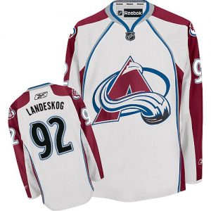 Dětské NHL Colorado Avalanche dresy 92 Gabriel Landeskog Authentic Bílý Reebok Venkovní hokejové dresy