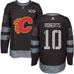 Pánské NHL Calgary Flames dresy Gary Roberts 10 Authentic Černá Adidas 1917 2017 100th Anniversary