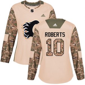 Dámské NHL Calgary Flames dresy Gary Roberts 10 Authentic Camo Adidas Veterans Day Practice