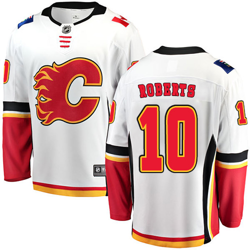 Pánské NHL Calgary Flames dresy Gary Roberts 10 Breakaway Bílý Fanatics Branded Venkovní
