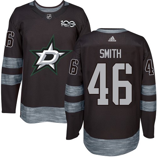 Pánské NHL Dallas Stars dresy 46 Gemel Smith Authentic Černá Adidas 1917 2017 100th Anniversary