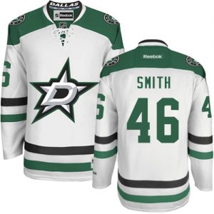 Pánské NHL Dallas Stars dresy 46 Gemel Smith Authentic Bílý Reebok Venkovní hokejové dresy