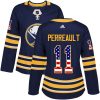 Dámské NHL Buffalo Sabres dresy Gilbert Perreault 11 Authentic Námořnická modrá Adidas USA Flag Fashion