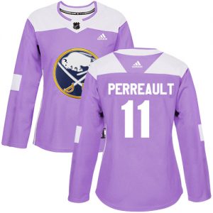 Dámské NHL Buffalo Sabres dresy Gilbert Perreault 11 Authentic Nachový Adidas Fights Cancer Practice