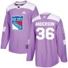Pánské NHL New York Rangers dresy 36 Glenn Anderson Authentic Nachový Adidas Fights Cancer Practice