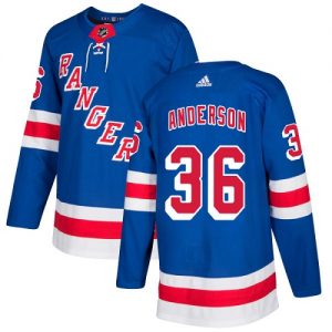 Pánské NHL New York Rangers dresy 36 Glenn Anderson Authentic Kuninkaallisen modrá Adidas Domácí