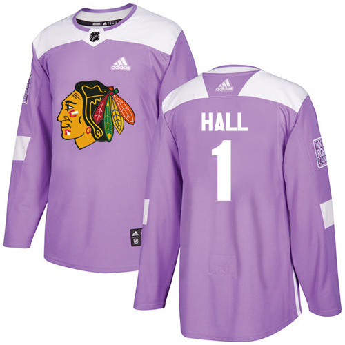 Dětské NHL Chicago Blackhawks dresy 1 Glenn Hall Authentic Nachový Adidas Fights Cancer Practice