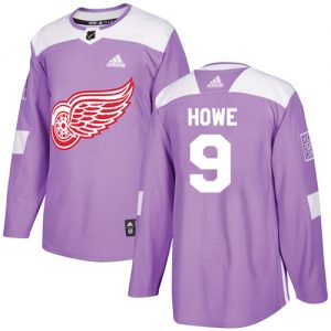 Dětské NHL Detroit Red Wings dresy 9 Gordie Howe Authentic Nachový Adidas Fights Cancer Practice